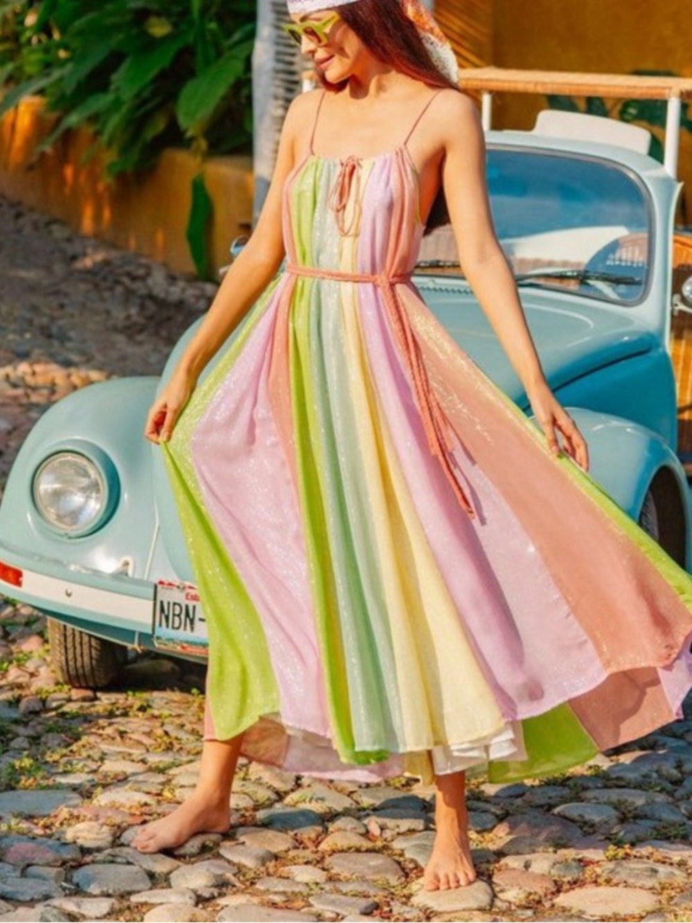 SUNDRESS Marbella Mix Bloom midi sparkle M/L dress 57313